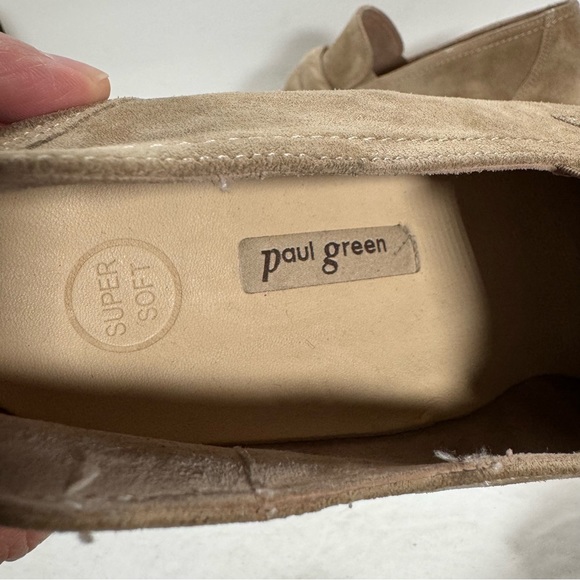 Paul Green Super Soft Beige Suede Lug Sole Platform Loafers Women’s Size 10 - Picture 7 of 11